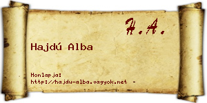 Hajdú Alba névjegykártya
